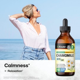 Chamomile Tincture - Chamomile Extract - Supplement for Relaxation and Calmness Support - Alcohol and Sugar Free - Vegan Drops 4 Fl.Oz.