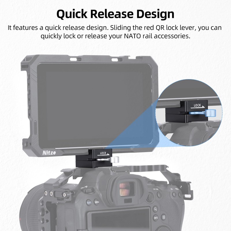 Nitze Quick Release NATO Clamp with 1/4” Screws and Removable