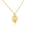 Mary & Jules Women's Monstera Necklace Made of Recycled 925