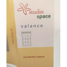 Studio Space Blouson Valance 84×15" Flower Blocks set of 2 NIP pink yellow green