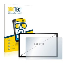 BROTECT 4 Inch Protective Glass for Standard Sizes with 4.0 Inches (10.2 cm) [89 x 50.2 mm, 16:9] - Protective Film Tempered Glass [Extremely Scratch-Resistant 9H, Anti-Fingerprint, Ultra Transparent]