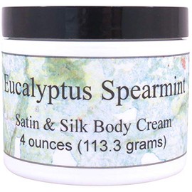 Eucalyptus Spearmint Satin and Silk Cream, Body Cream, Body Lotion, 4 oz