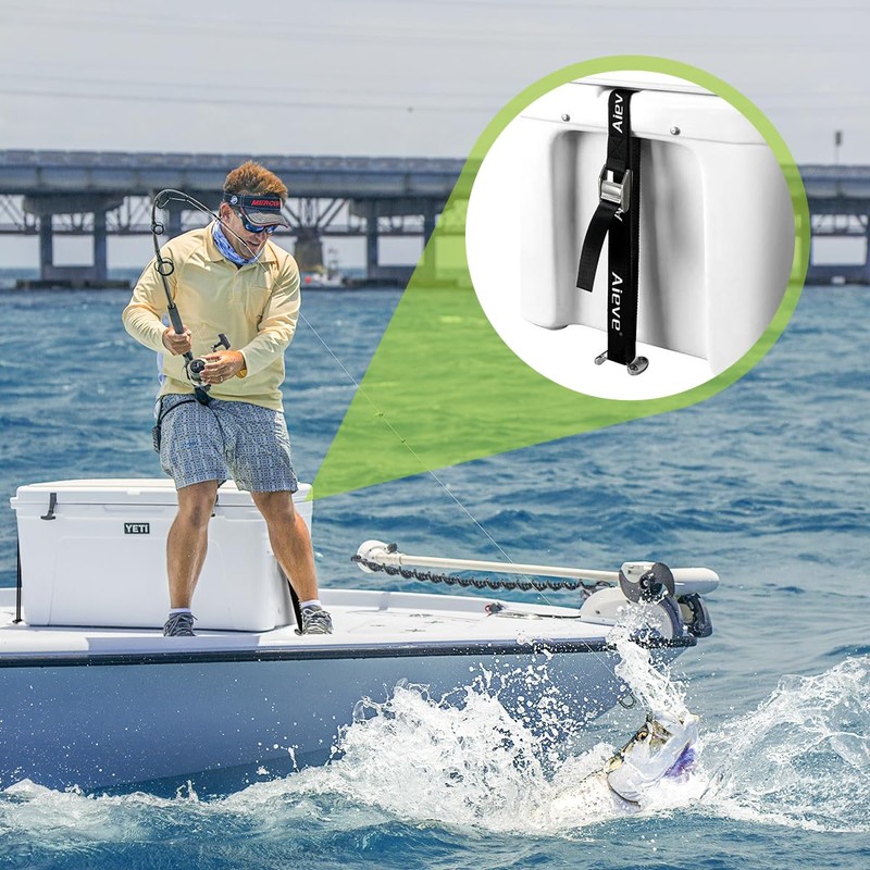 Aieve Cooler Tie Down Straps Kit - Ice Chest Lock