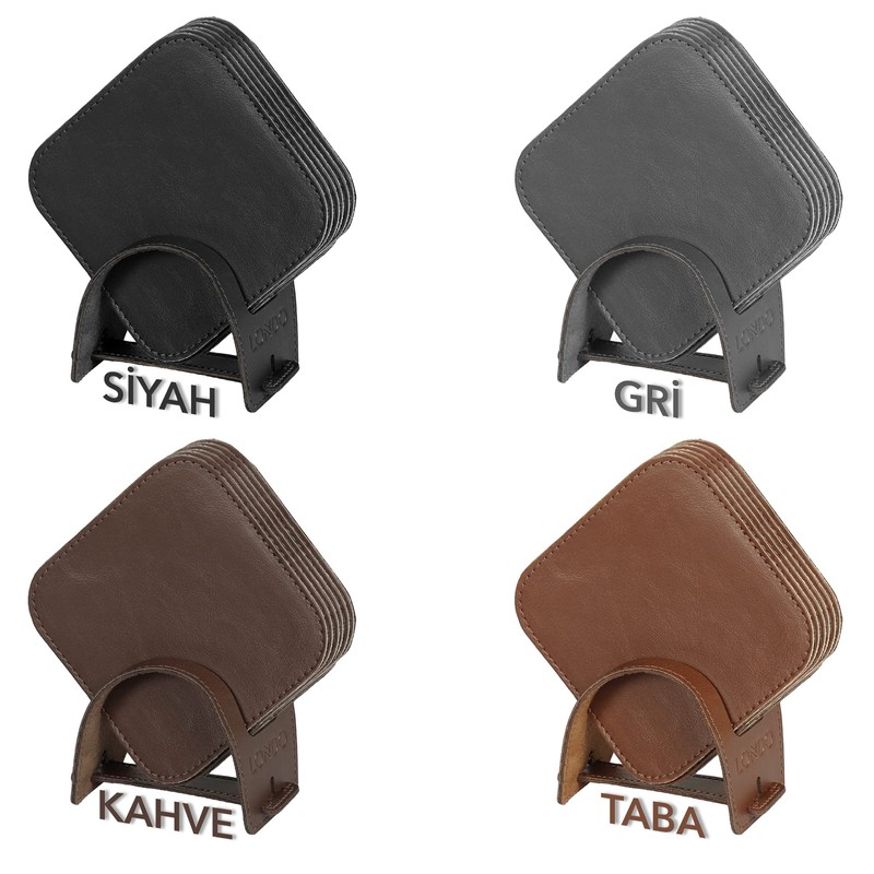Londo Leather Coasters (Set of 6) - Stylish & Durable