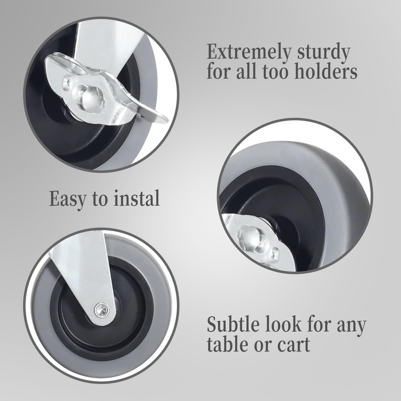 Caster Wheels, 4 Inch Heavy Duty Casters Threaded Stem Casters