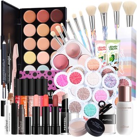 MKNZOME Professional Make-Up Sets, 36 Pieces Makeup Set with Makeup Bag Vanity Case Girls Filled Women Makeup Palettes Cosmetic Eyeshadow Lip Gloss Birthday Christmas Gift Set