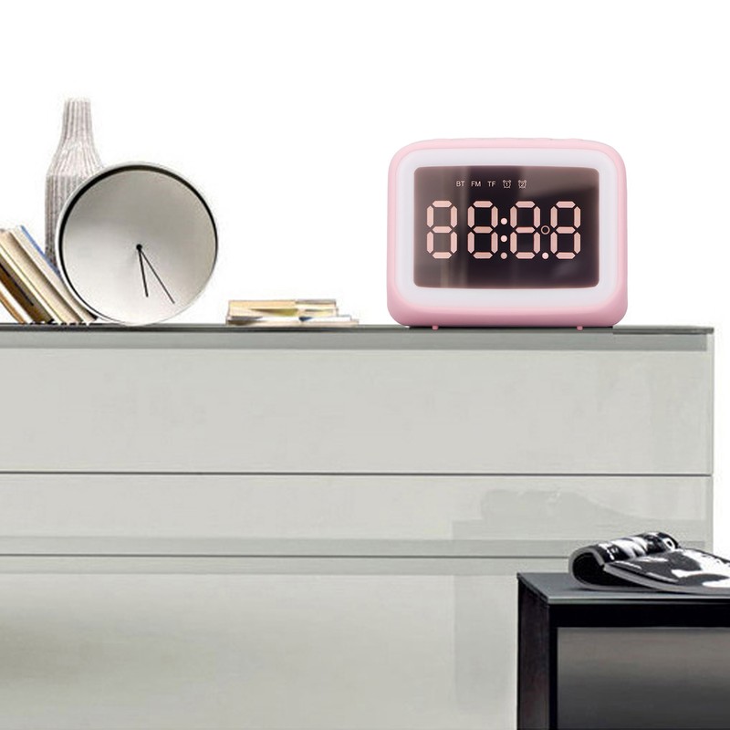 Alarm Clock Radio TF Card Music Player LED Night Light