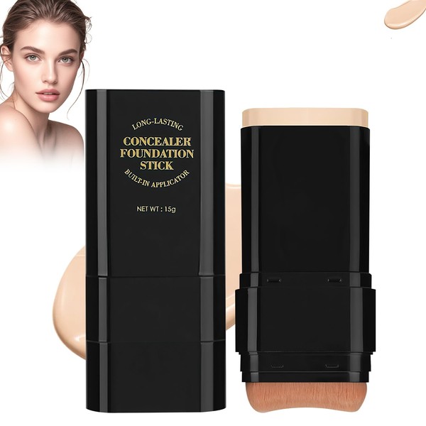 Long-Lasting Concealer Foundation Stick, Full Coverage Foundation Stick, Contouring foundation,