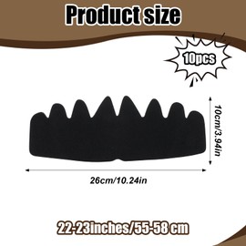 10 Pcs Hat Liners Sweat Protection, Hat Shaper Insert, Felt Hats Inserts to make fit smaller, Flexible Washable Reusable Cap Sweat Liner, Cap Insert to Keep Shape for Baseball (Black)