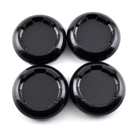 RhinoTuning Set of 4 hub Centre caps Outer Diameter 69.8mm, Clip Diameter 64.2mm for CR-V 2001-2009 Alloy, 5 Spoke Chrome Black Wheel Center Cap