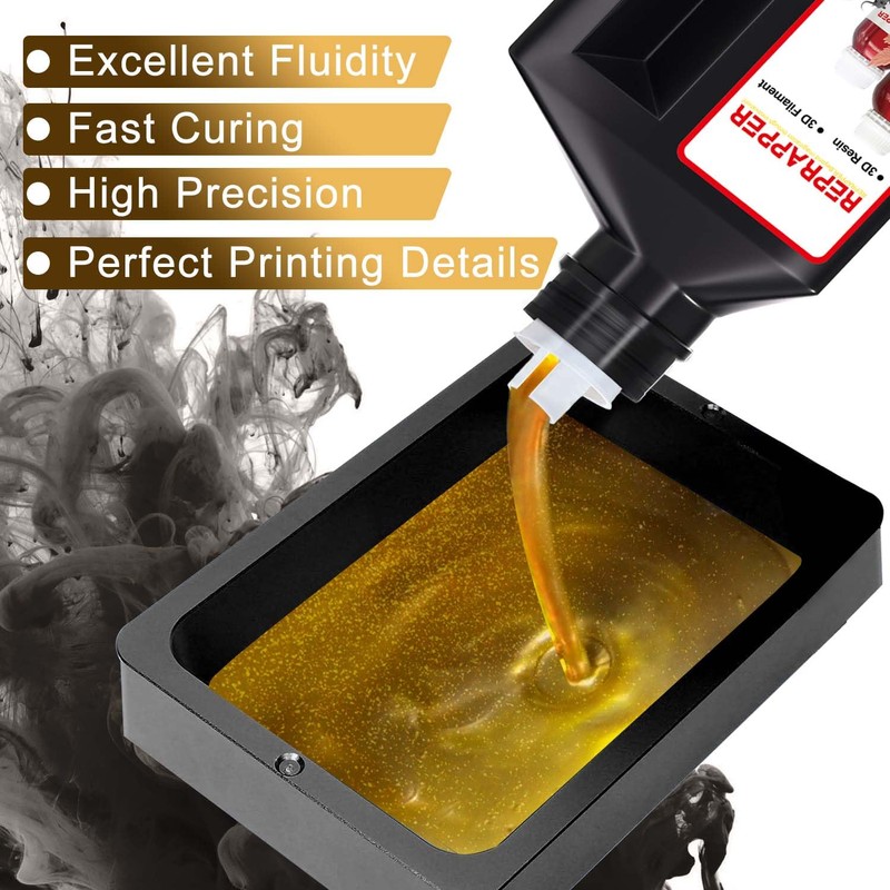 RepRapper Brass MetalShift 3D Printer Resin 405nm Fast UV-Curing Standard