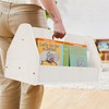 ECR4Kids Double-Sided Book Caddy with Countdown Timer, Portable Library, White