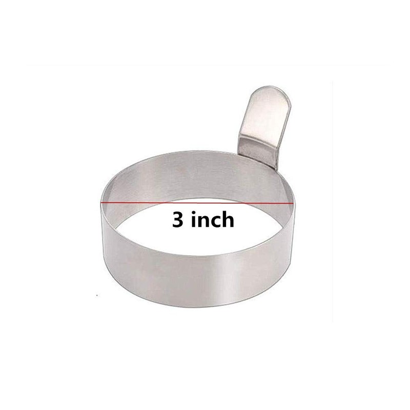 Egg Ring,3 Inch Stainless Steel Omelet Mold Pancake Ring Metal
