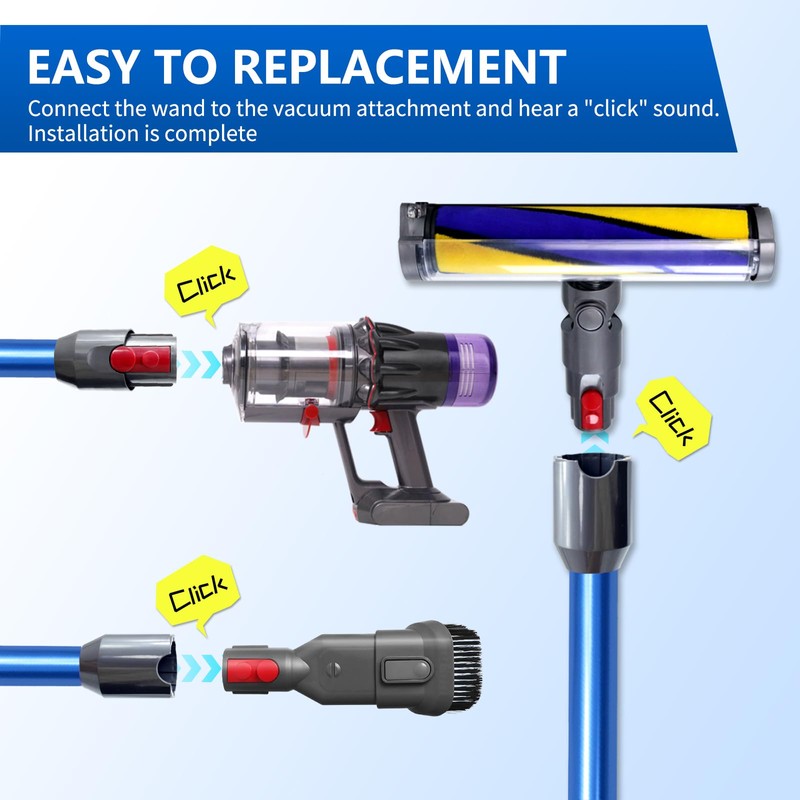 Quick Release Replacement Wand Compatible with Dyson V9, Digital Slim,V12