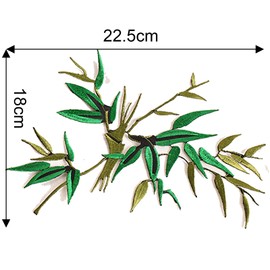 Bamboo Sew On Patches DIY Patch Applique Crafts Clothing Embroidery Patch for Cheongsam Dress T-Shirt Skirt Jeans Hat (Large Bamboo)