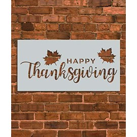 Happy Thanksgiving Decoration Stencil Template - Reusable Stencil - INNOVO Stencils (5.75" x 6")