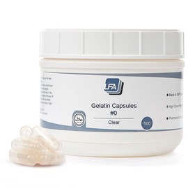 Empty Capsules Size 0-500 Count Empty Gelatin Capsules - Joined Fillable Gel Capsules Empty - Pill Capsules Empty for Capsule Filling Tray - Halal Beef Gel Caps