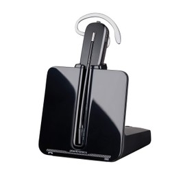 Plantronics - CS540 Wireless DECT Headset (Poly) - Single Ear (Mono) Convertible (3 Wearing Styles) - Connects to Desk Phone - Noise Canceling Microphone