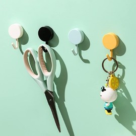 Gryshanyun 5Pcs Self Adhesive Wall Hook, Decorative Cute Towel and Key Holder Hooks for Bathroom, Office and Closet, Home Storage Organizers for Flatware