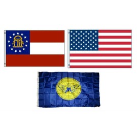 RFCO Wholesale Lot: State of Georgia, USA and City of Atlanta 3'x5' Polyester Flags