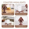 Wooden Tree Trivets Set - 4 Wood Trivet Coasters for