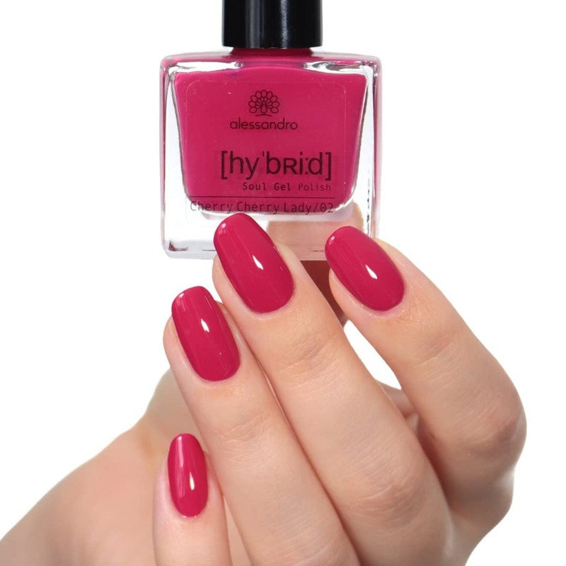 alessandro Hybrid Varnish Cherry Lady - Strong Raspberry Red -