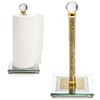 Suwimut Paper Towel Holder, Gold Paper Towel Roll Dispenser Stand