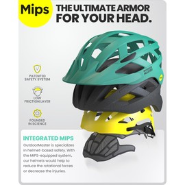 OutdoorMaster MIPS Adult Recreational Cycling Helmet - Mint Green,M