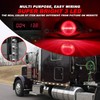 Ledvillage 3 Inch Oval Clear Lens Red LED Side Marker