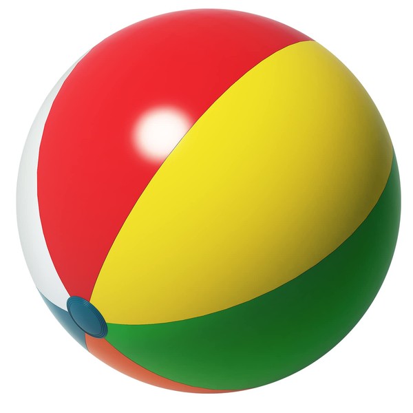 Pijaborg Big Beach Ball 24 Inch Diameter, Inflatable Beach Ball
