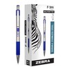 Zebra Pen F-301 Ballpoint Fine Point 0.7mm, Blue Easy-Glide Ink,