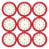 144 Blank Clocks - 30mm - Glossy Stickers for Teachers