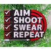 Generic Archery Christmas Ornament - Aim, Shoot, Swear, Repeat