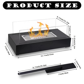 Tabletop Fire Pit, Portable Indoor/Outdoor Mini Small Table Top Firepit for Home Patio Table Decor, Gifts for Women, Wedding Gifts, Housewarming Gift