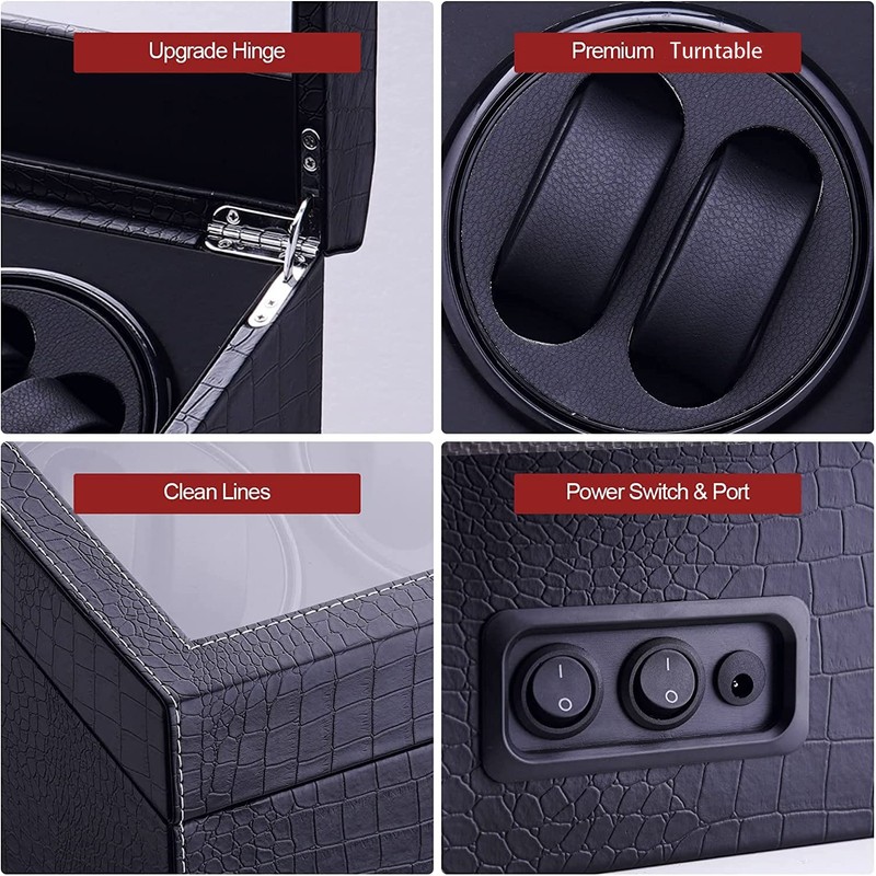 LALAHOO Watch Winder for Automatic Watches,Ultra Quiet Motor,4 Automatic Watches