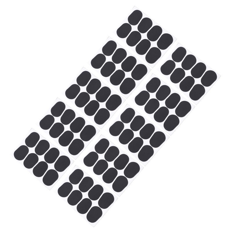 80Pcs Sax Mouthpiece Pad Silicone Black Cushion Patches Wind Instrument