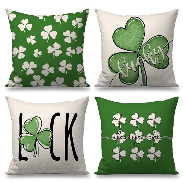 OPULANE St Patricks Day Pillow Covers 18x18 Set of 4