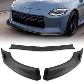 RACING9SPEED Front Bumper Spoiler Lip NS-Style 3PCS ABS Fit for 2023-2025 Nissan Z 400Z, Car Mods Exterior Accessories Auto Replacement Parts Assembly, Air Chin Body Kit Splitter, 2024 (Matte Black)
