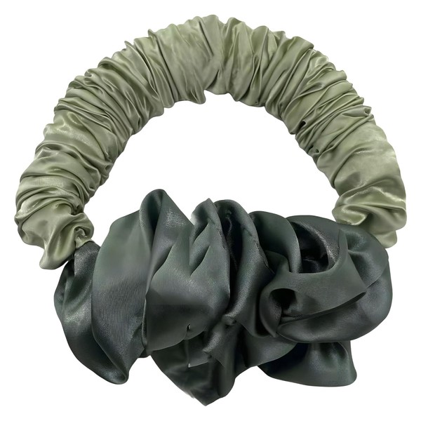 Heatless Curling Silk Scrunchies for Women – Soft Elastic Satin