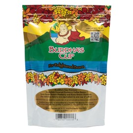 Chocolate Covered Coffee Beans by Buddha's Cup Semi-Sweet Chocolate Covered Peaberry Coffee Beans - 100% Kona Coffee - 8oz bag