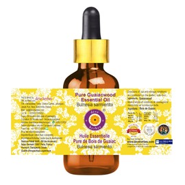 Deve Herbes Pure Guaiacwood Essential Oil (Bulnesia sarmientoi) with Glass Dropper Natural Therapeutic Grade Steam Distilled 100ml (3.38 oz)