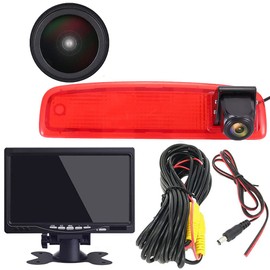 1280 x 720 Pixels Third 3rd Car Top Mount Brake Light Camera Brake Light Reversing Camera Replacement for Renault Dacia Third Brake Light Dokker Logan MCV Express Box + 7 Inch LCD Car Monitor