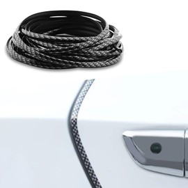 QKYS Car Door Edge Guards, 16.4Ft (5M) Rubber U Shape Cars Door Bumper Guards, Anti-Collision Car Doors Seal Protector Rubber Edge Trim for Most Cars Trucks SUV (Carbon Fiber)
