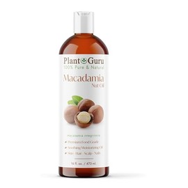 Macadamia Nut Oil 16 oz. Virgin, Unrefined Cold Pressed 100% Pure Natural - Skin, Body And Face. Great for Psoriasis & More!