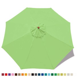 MASTERCANOPY Patio Umbrella 9 ft Replacement Canopy for 8 Ribs-Soft Green