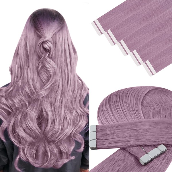 YoungSee 25 g Tape Extensions Real Hair Purple Real Hair