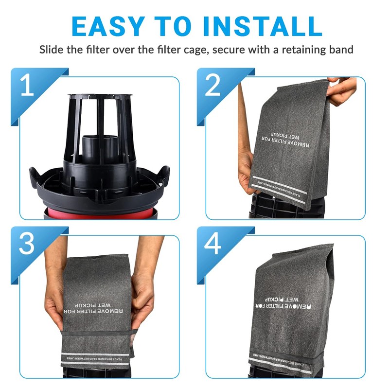 12 Pack CMXZVBE38737 Dry Filter Bags Replacement for Craftsman 2