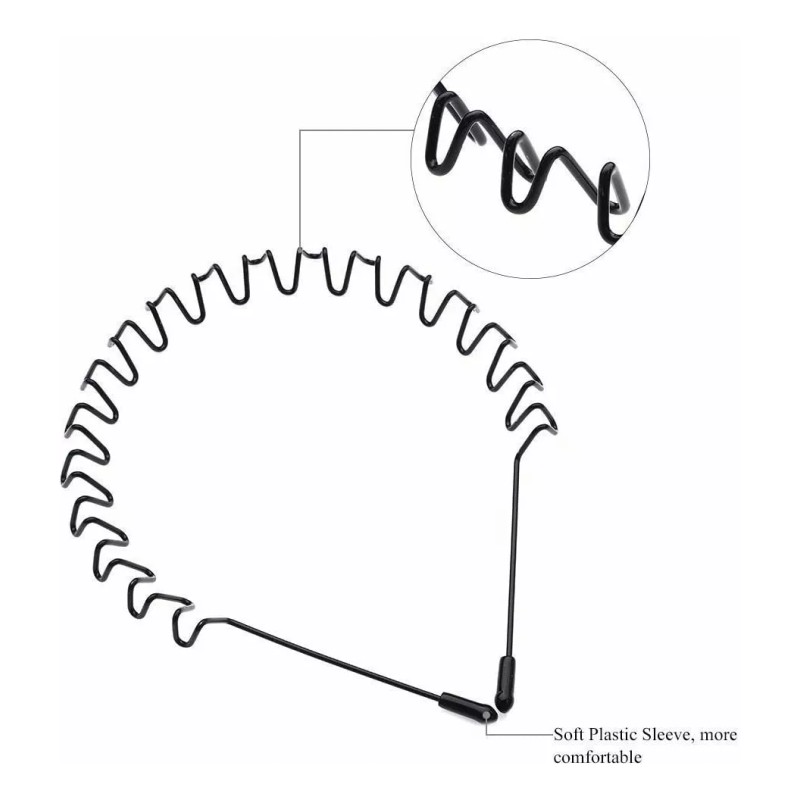 CONEJO MODA Diadema Horquilla Antideslizante Con Ondas Deportivas Unisex