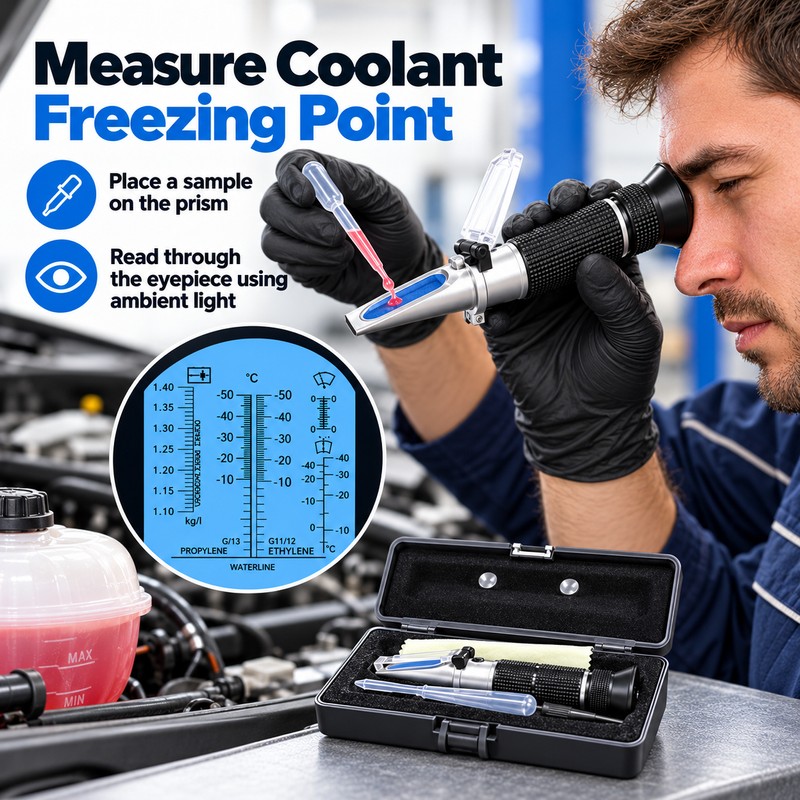 4-in-1 Automotive Antifreeze Refractometer for Car Fluid Testing – ATC