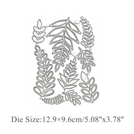 9pcs/Set Leaf Metal Die Cuts,Various Leaves Plant Flower Cutting Dies Cut Stencils for DIY Scrapbooking Album Decorative Embossing Paper Dies Card Making